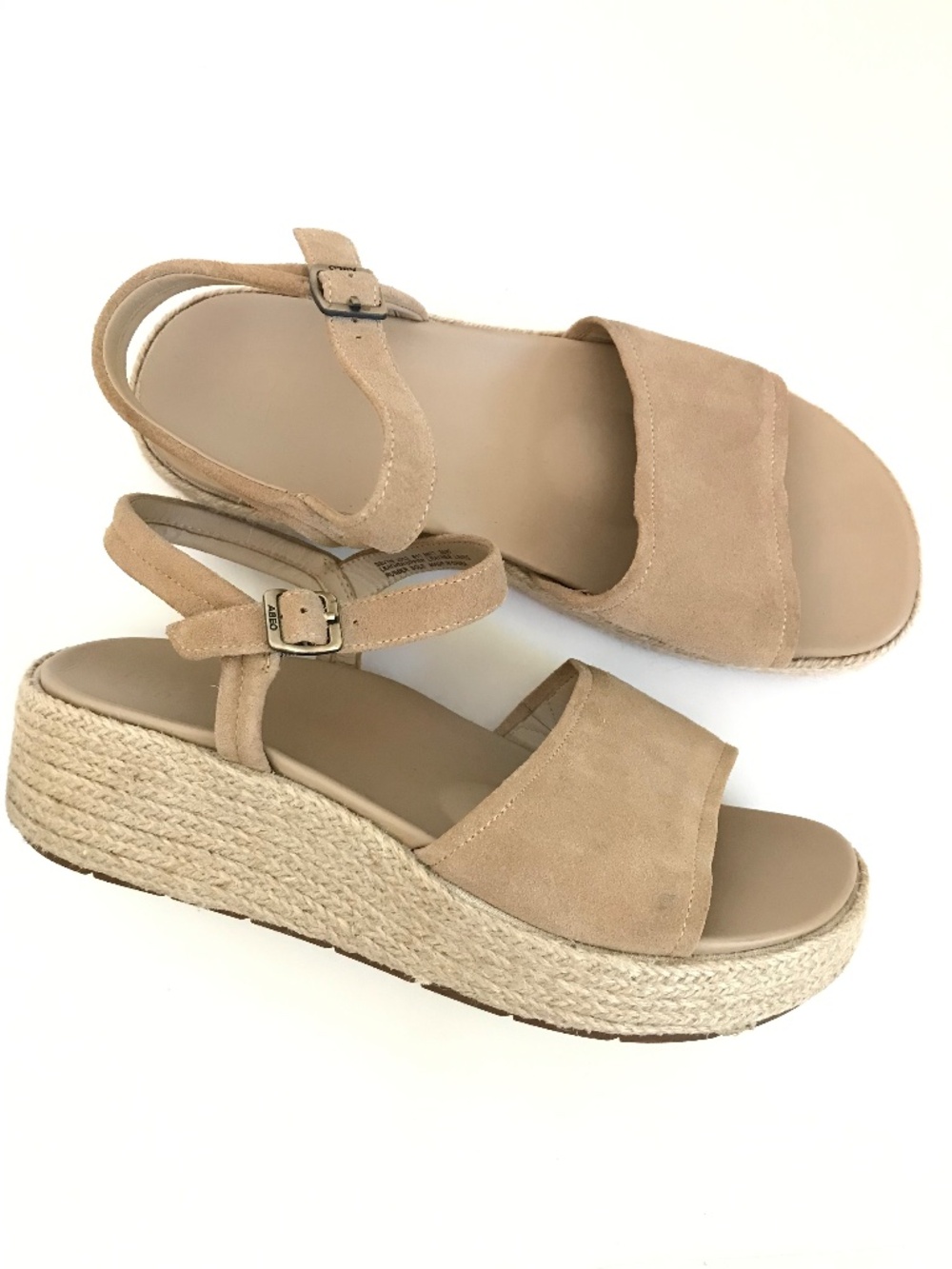 ABEO Espadrille Platform Suede Sandal Wedge Devyn Tan Women’s Size 11